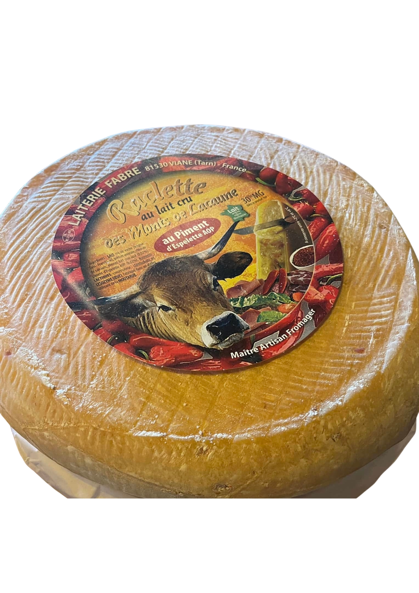 RACLETTE PIMENT LAIT CRU